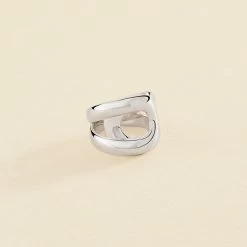 Bague Large CURVE - Argenté