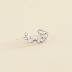 Bague Ajustable CHAIN - Argenté