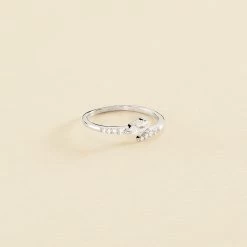 Bague Fine SNAKY - Cristal / Argenté