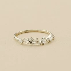 Bague Fine PLEIADES - Cristal / Argenté