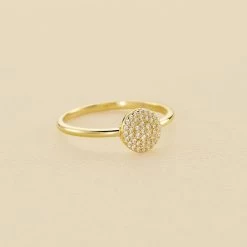 Bague Fine CRISTAL - Cristal / Doré