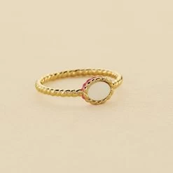 Bague Fine ATMA - Nacre /rose