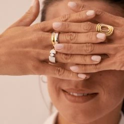 Bague Large SOUL - Doré -Montres Magasin 02290036 157 52 M2