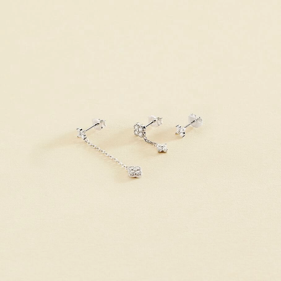 Piercing Puce MIX& MATCH - Cristal / Argenté 1 Piercing Puce MIX& MATCH - Cristal / Argenté