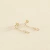 Boucles D'oreilles Pendantes ARISTA - Cristal / Doré