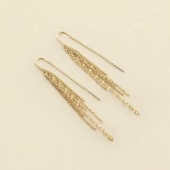Boucles D'oreilles Pendantes NEBET - Doré