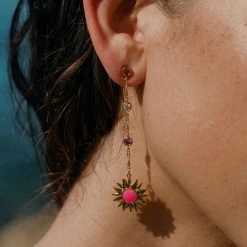 Boucles D'oreilles Pendantes RODEO - Multicolore / Doré -Montres Magasin 02380431 256 TU M2