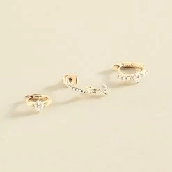 Piercing Créole MIX& MATCH - Cristal / Doré