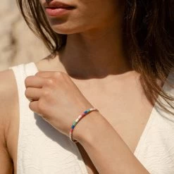 Jonc BONHEUR - Rose/blanc/bleu -Montres Magasin 02480229 981 TU M2