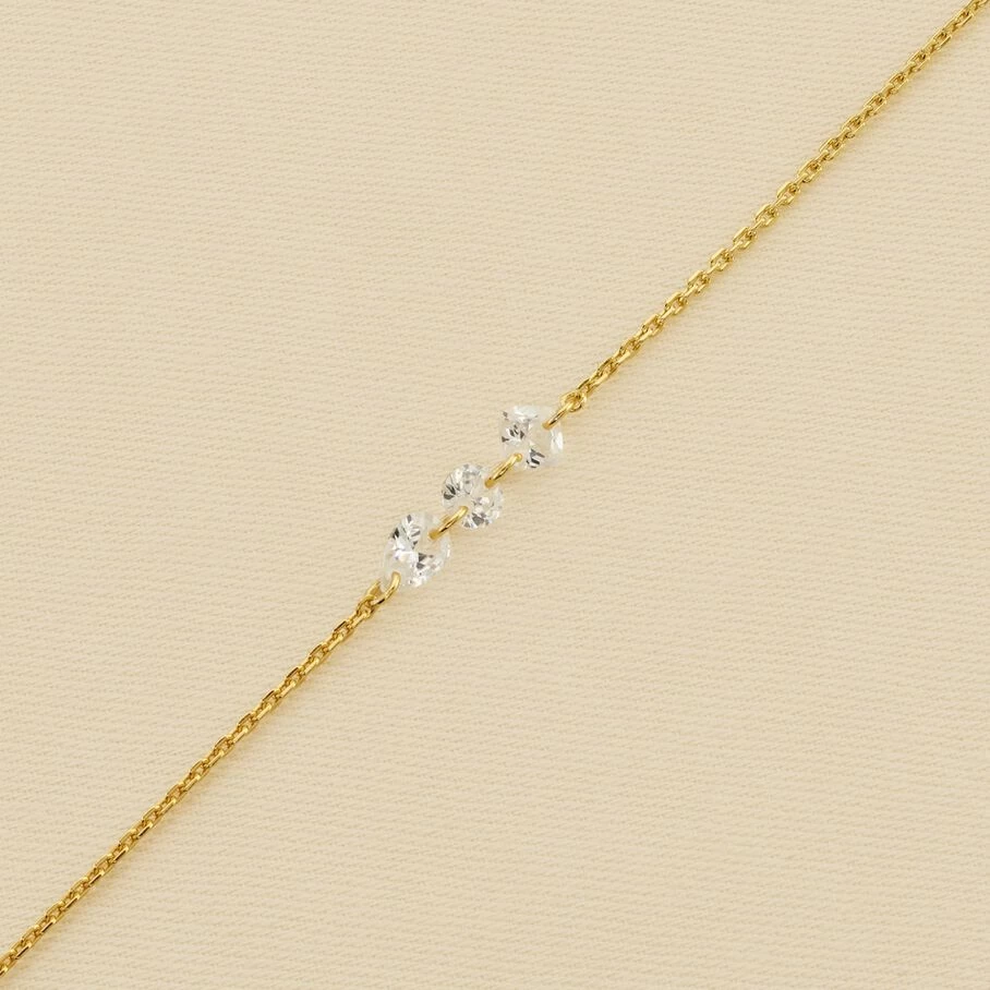 Bracelet Souple PETILLE - Cristal / Doré 1 Bracelet Souple PETILLE - Cristal / Doré