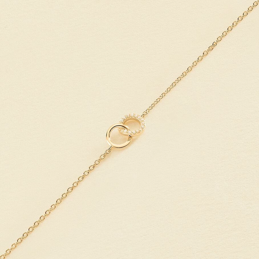 Bracelet Souple RONDOU - Cristal / Doré 1 Bracelet Souple RONDOU - Cristal / Doré