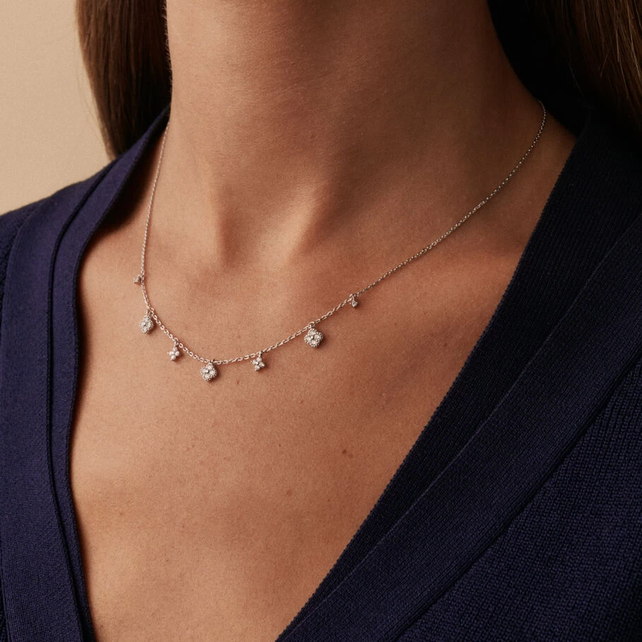 Collier Ras Du Cou BELOVED - Cristal / Argenté 2 Collier Ras Du Cou BELOVED - Cristal / Argenté – Image 2