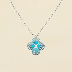 Sautoir COQUIPOP - Bleu / Argenté