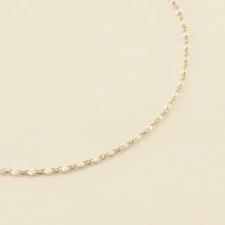 Collier Ras Du Cou SMARTY - Blanc / Doré