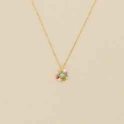 Collier Ras Du Cou ARLEQUIN - Multicolore / Doré