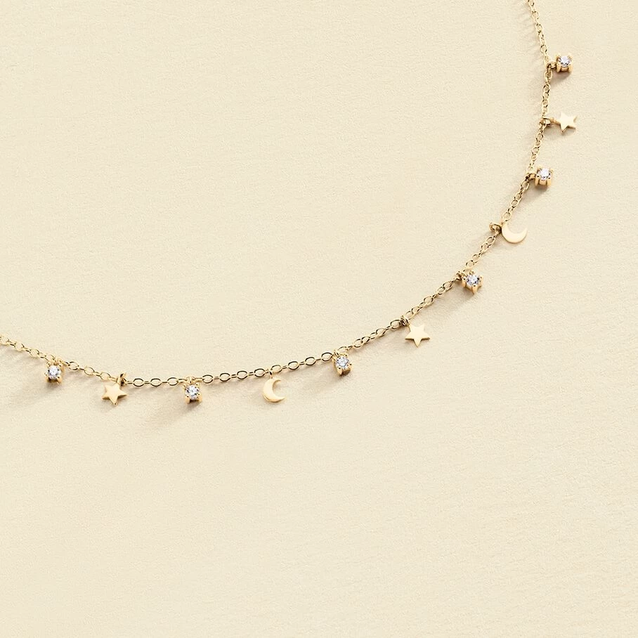 Collier Ras Du Cou LUNITAS - Cristal / Doré 1 Collier Ras Du Cou LUNITAS - Cristal / Doré