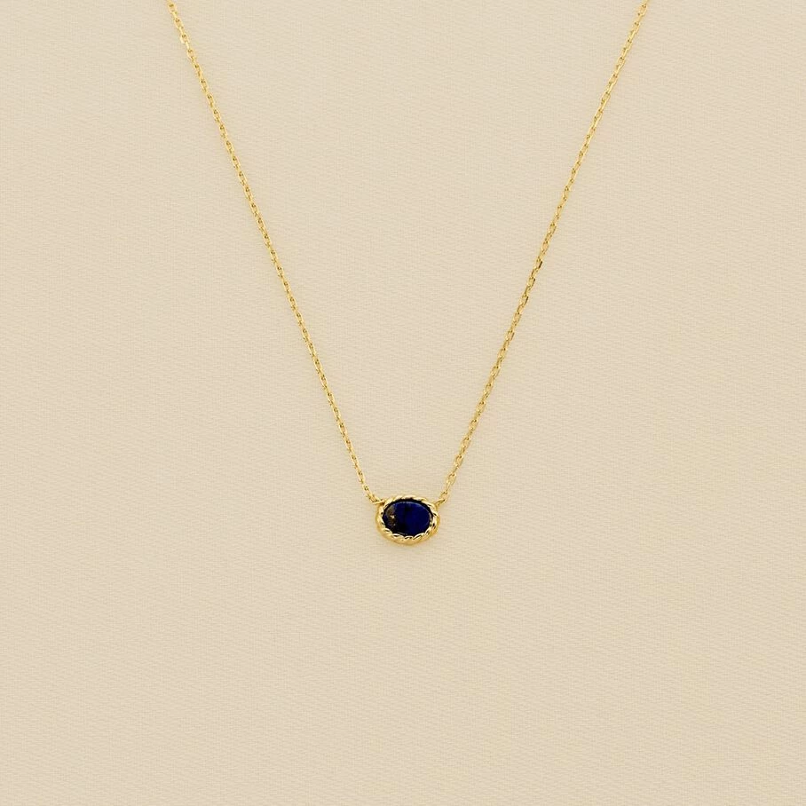 Collier Ras Du Cou ATMA - Lapis/ Bleu 1 Collier Ras Du Cou ATMA - Lapis/ Bleu