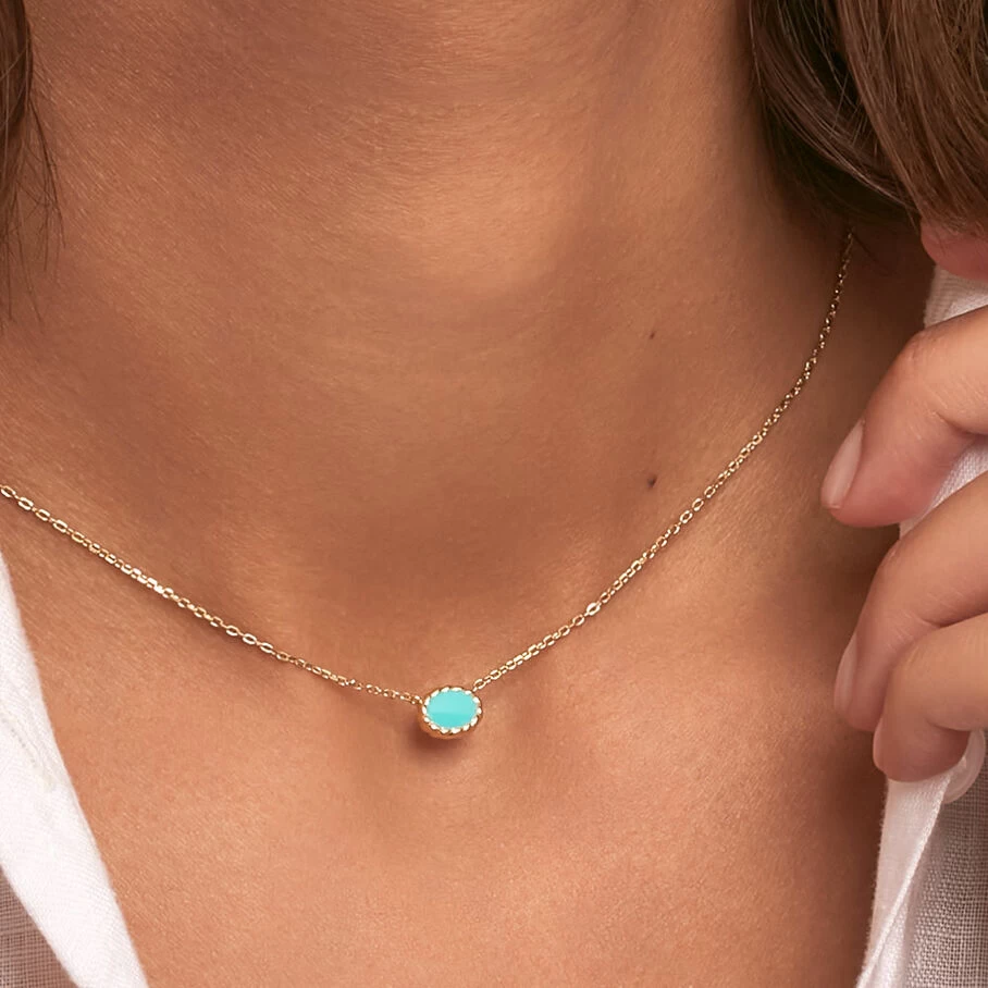 Collier Ras Du Cou ATMA - Lapis/ Bleu 4 Collier Ras Du Cou ATMA - Lapis/ Bleu – Image 4