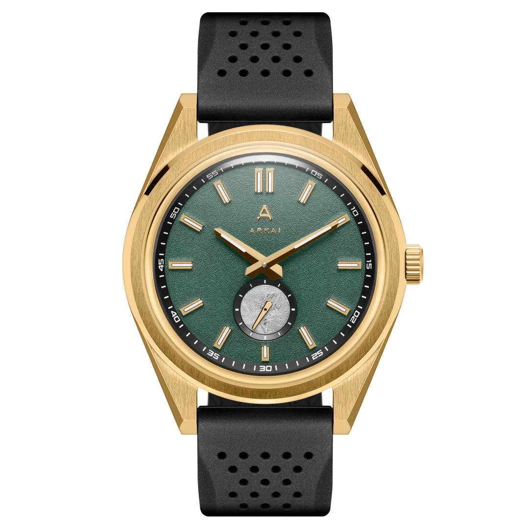 Arkai Mond | Montre Meteorite En Acier Inoxydable Couleur Vert Et Or 1 Arkai Mond | Montre Meteorite En Acier Inoxydable Couleur Vert Et Or
