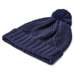 Fawler Bonnet à Pompon Bleu Marine Karl Kane En Laine Mérinos -Montres Magasin 19 3 copy 3