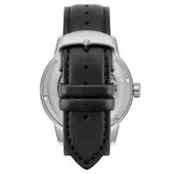 Seizmont Dante II | Montre Squelette En Acier Inoxydable Noir Et Argenté Avec Bracelet En Cuir -Montres Magasin 28259 4
