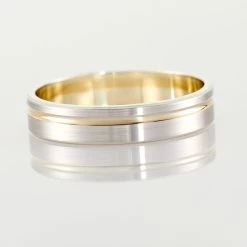 Alliance Marcio Ruban Plat Or Bicolore -Montres Magasin B3AM2W01ME view3