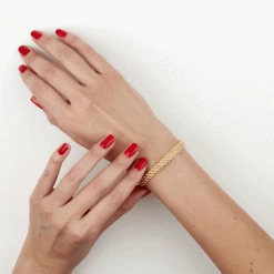 Bracelet Jerry Maille Corde 3 Rangs Or Jaune -Montres Magasin B3BFJW0662 view3