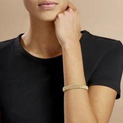 Bracelet Jimmy Maille Americaine Or Jaune 6 Bracelet Jimmy Maille Americaine Or Jaune -Montres Magasin B3BFJW0796 model0