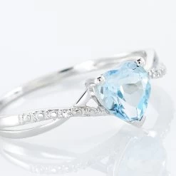 Bague Clothilde Or Blanc Topaze Et Oxyde De Zirconium -Montres Magasin B3DFBTB794 view3