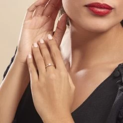 Bague Solitaire Maylis Or Jaune Oxyde De Zirconium -Montres Magasin B3DFJZW039 model0