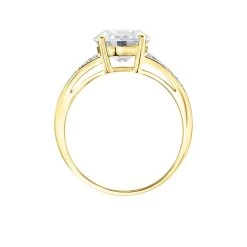 Bague Solitaire Or Jaune Anthyme Oxyde De Zirconium -Montres Magasin B3DFJZW07W view2