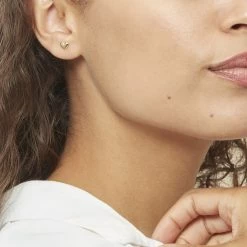 Boucles D'oreilles Puces Aricia Coeur Or Jaune -Montres Magasin B3OEJW0499 model0