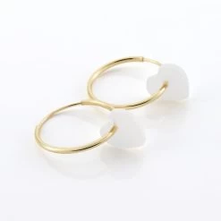 Creoles Or Jaune Vicenze Nacre 5 Creoles Or Jaune Vicenze Nacre -Montres Magasin B3OEJX2002 view2