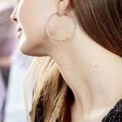 Créoles Cassi Diamantees Fil Rond Or Bicolore -Montres Magasin B3OF2W0355 model0