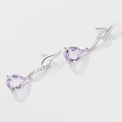 Boucles D'oreilles Pendantes Assaf Or Blanc Amethyste Et Oxyde 6 Boucles D'oreilles Pendantes Assaf Or Blanc Amethyste Et Oxyde -Montres Magasin B3OFBYI164 view2