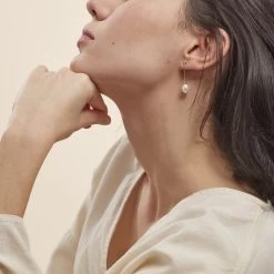 Boucles D'oreilles Pendantes Valera Or Jaune Perle De Culture -Montres Magasin B3OFJU2038 model0