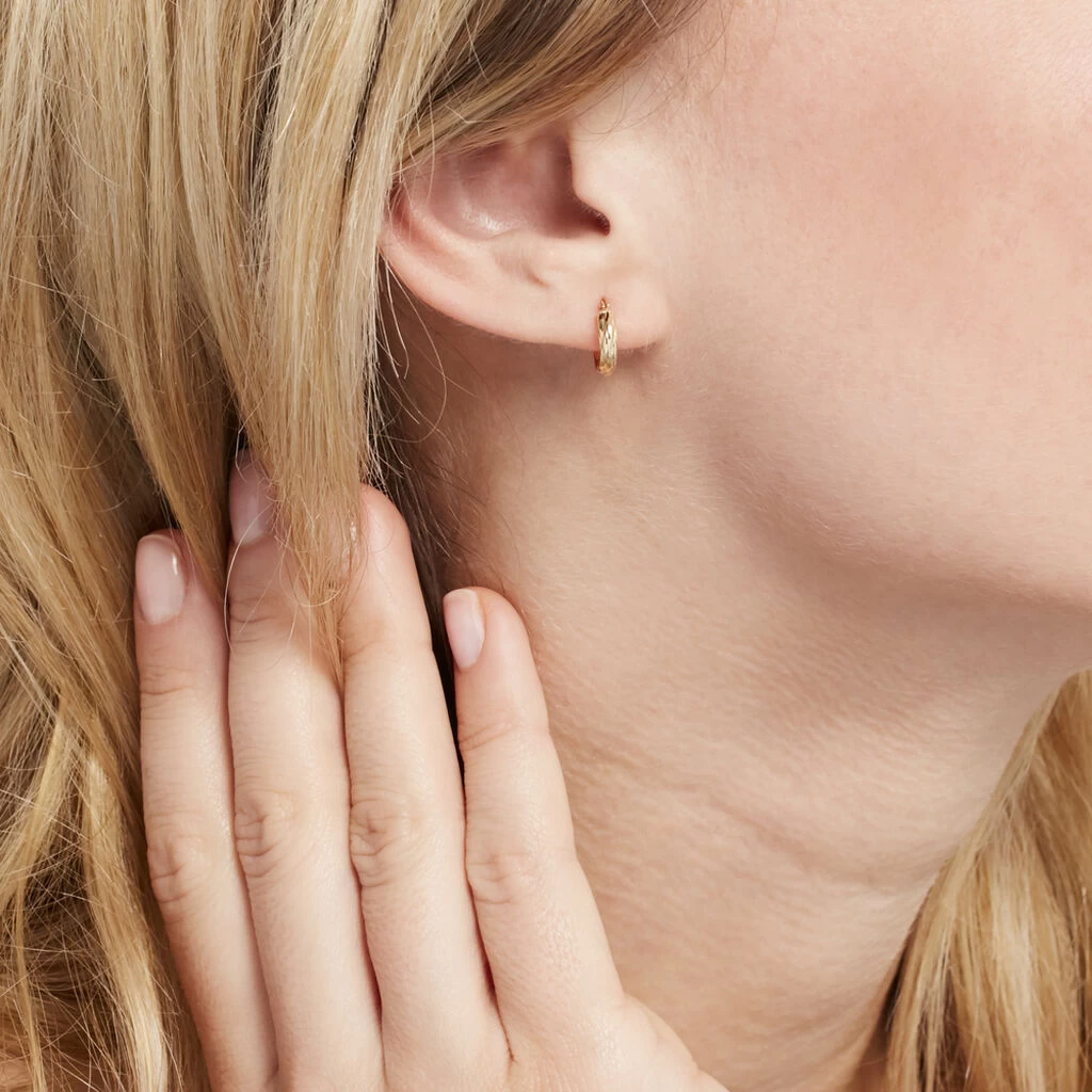 Créoles Ananas Or Jaune 4 Créoles Ananas Or Jaune – Image 4