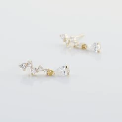 Boucles D'oreilles Pendantes Cegolene Or Jaune Oxyde De Zirconium -Montres Magasin B3OFJZW472 view2