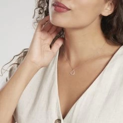 Pendentif Coeur Penche Or Blanc Oxyde De Zirconium -Montres Magasin B3PFBZW145 model0