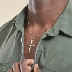 Pendentif Damian Croix Or Bicolore -Montres Magasin B3PMJW0182 model3