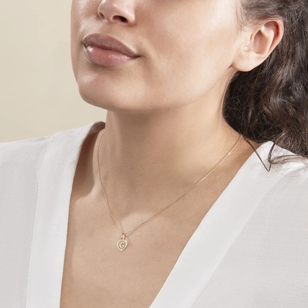 Pendentif Eudocie Coeur Lettre Or Jaune 3 Pendentif Eudocie Coeur Lettre Or Jaune – Image 3