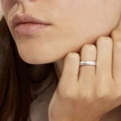 Alliance Ketly Ruban Plat Argent Blanc -Montres Magasin FAAMBW0131 model0