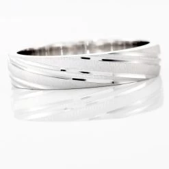 Alliance Ketly Ruban Plat Argent Blanc -Montres Magasin FAAMBW0131 view3