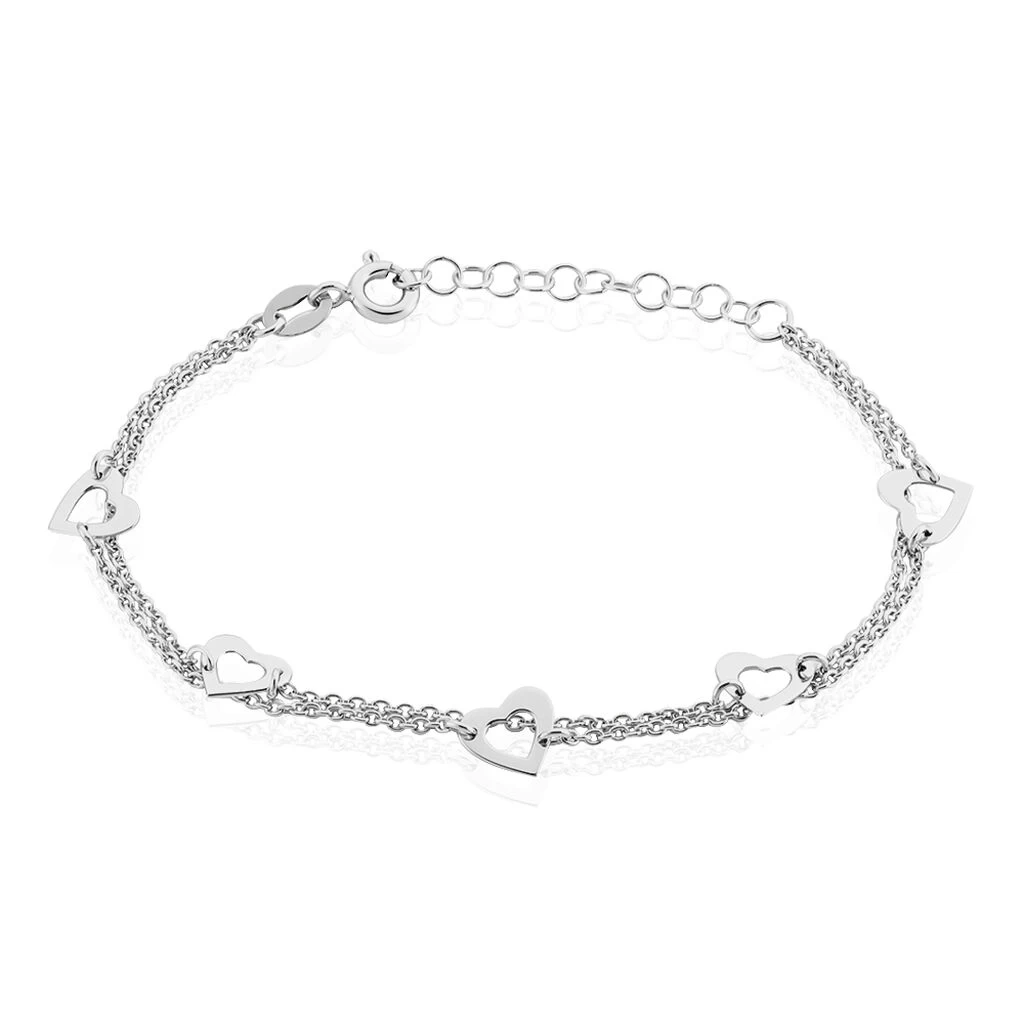 Bracelet Suzy Argent Blanc 1 Bracelet Suzy Argent Blanc