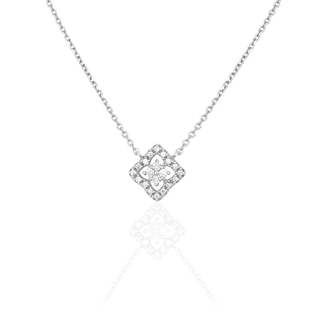 Collier Abigail Argent Blanc Oxyde De Zirconium 1 Collier Abigail Argent Blanc Oxyde De Zirconium