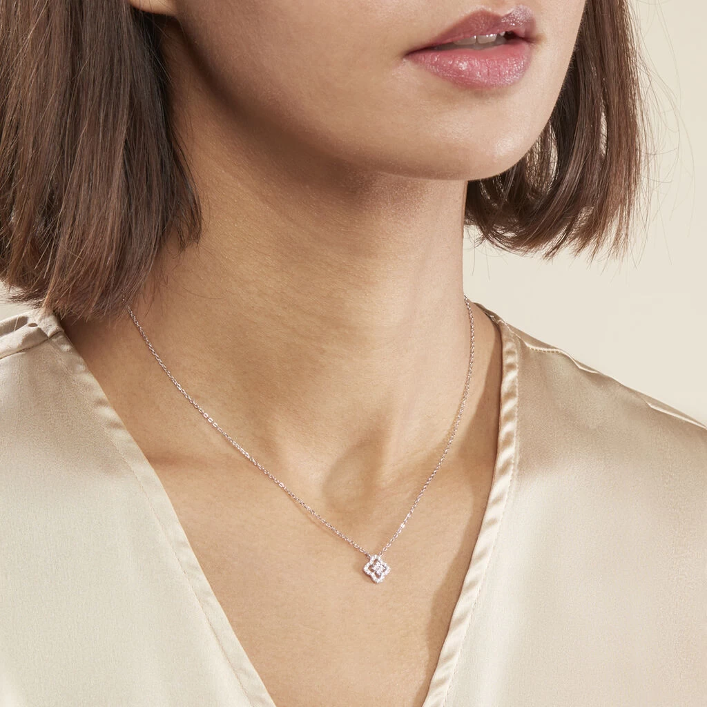 Collier Abigail Argent Blanc Oxyde De Zirconium 3 Collier Abigail Argent Blanc Oxyde De Zirconium – Image 3