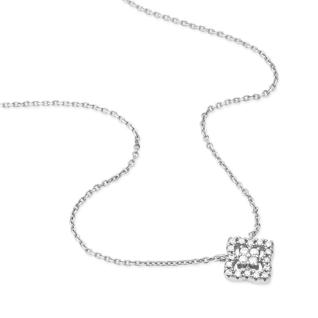 Collier Abigail Argent Blanc Oxyde De Zirconium 2 Collier Abigail Argent Blanc Oxyde De Zirconium – Image 2