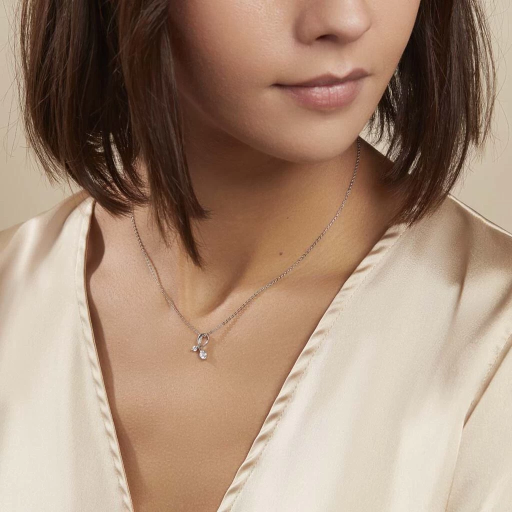 Collier Briaga Argent Blanc Oxyde De Zirconium 3 Collier Briaga Argent Blanc Oxyde De Zirconium – Image 3