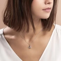 Collier Eliniane Argent Blanc Oxyde De Zirconium -Montres Magasin FACFBZW1GD model0