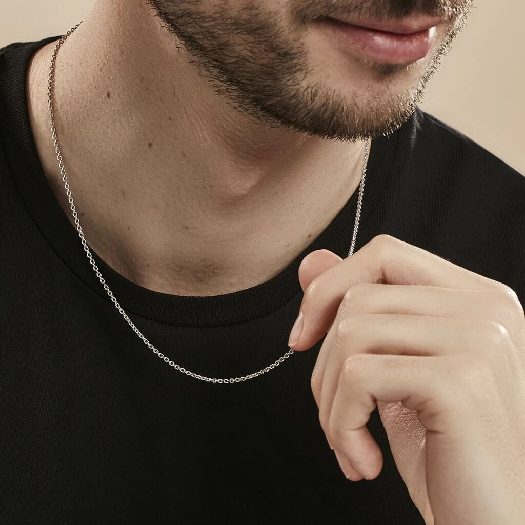 Collier Maille Argent Claudine 4 Collier Maille Argent Claudine – Image 4